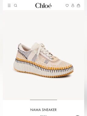 Chloe Nama Sneaker in Biscotti Beige size 36
